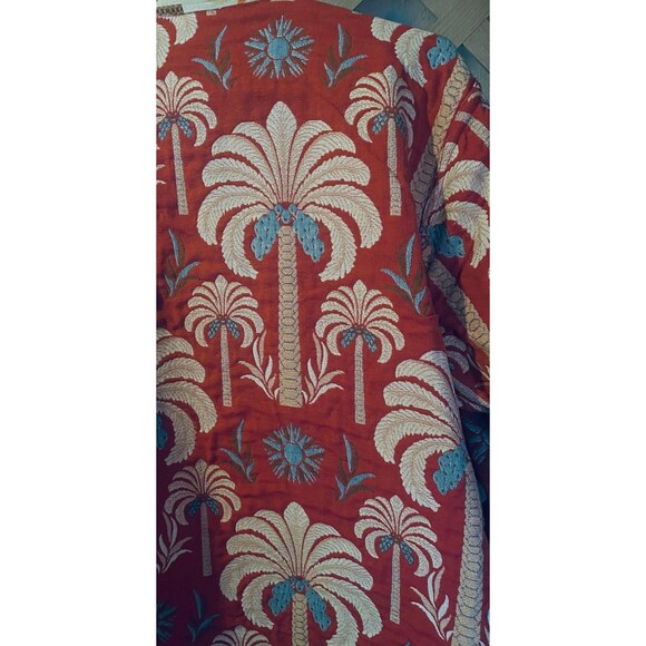 LIFESTYLE Plus 90's Y2K Woman Reversible Tapestry Palm Tree's Jacket 2X - Picture 11 of 13